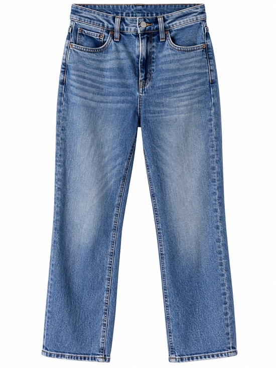 J. Crew Denim - J.Crew Essential Straight Jeans Women’s 26 Medium Wash Ankle Cropped Stretch